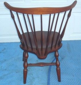 ethan allen 6 maple wood windsor back chairs