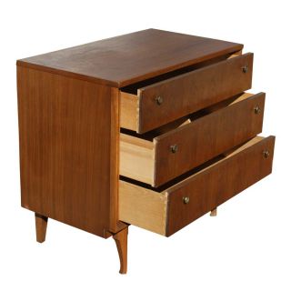 vintage three drawer dresser cabinet wood construction three drawer