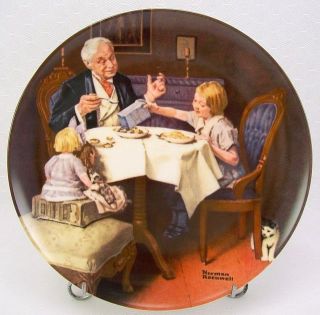 Norman Rockwell The Gourmet Plate 1985 w COA