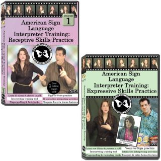 Sign Language Interpreter Practice Receptive Expressive Skills 2 DVD