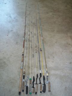  of 9 Vintage Fishing Rods for Parts South Bend Daiwa Kingfisher