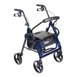 Drive Medical Duet Transport Chair Wheelchair Rollator Walker 2 in 1
