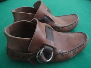 Walter Dyer 60s Handmade Boho Leather Hippie Moccasin Boot Shoes