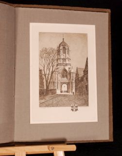 An exquisite collection of aqua etchings of landmarks in the historic