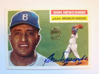 DON NEWCOMBE 2001 TOPPS ARCHIVES AUTO AUTOGRAPH BROOKLYN DODGERS