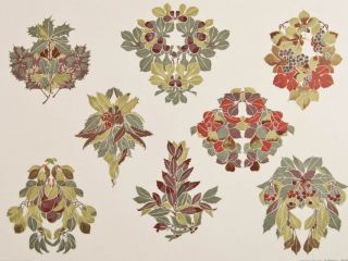 Hoffmann Floral Arrangements 44 1893 Dekorative Art Nouveau Lithograph