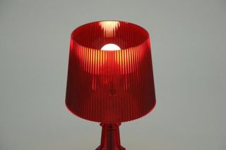 New Black Clear or Red Acrylic Designer Table Lamp Contemporary Modern