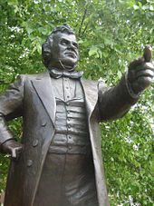 Statue of Douglas at the site of the 1858 debate in Freeport