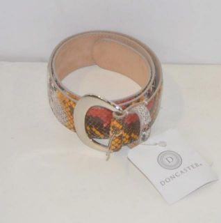 Doncaster Size XSmall Roman Holiday Leather Snake Print Belt
