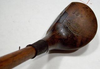1920s R E Finnagan The Waumbex Brassie Hickory Shaft Driver Original