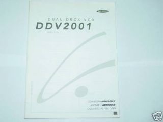 Go Video Dual Deck VCR Owners Manual DDV2001