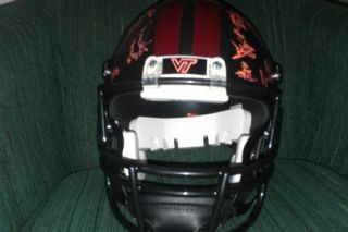 2012 VT Virginia Tech Hokies Team Signed Football Helmet Certificate