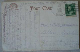 1911 Devils Lake Cedar Point Onsted MI Postcard Michigan