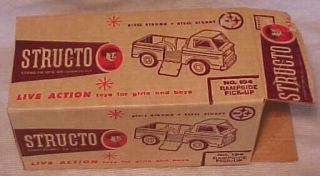 1960s Structo No 194 Rampside Pick Up Truck Nice Box for Structo Truck