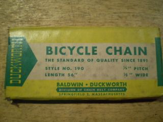 Prewar Duckworth Baldwin HD 1 2 Pitch Bicycle Chain