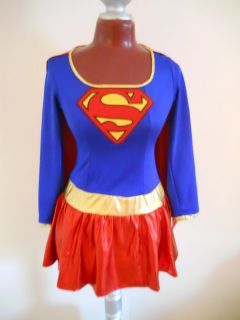 New Supergirl Superwoman Metallic Adult Costume Size M