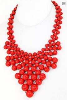 New in Style Couture Beaded Dotz Bib Choker Toggle Necklace 4 Juicy