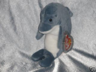 1996 Ty Beanie Baby Echo Dolphin Born December 21 1996