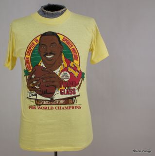 Vtg 80s DOUG WILLIAMS Washington Redskins 1988 DEADSTOCK t shirt