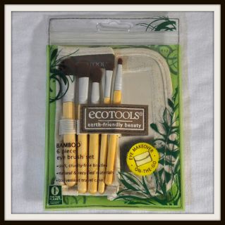 EcoTools Eco Tools Bamboo 6 Piece Eye Brush Set on The Go New in Bag