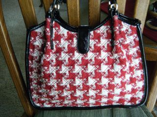 Vera Bradley Tote Bag Highlands Red Tweed Limited Ed