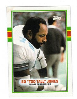 Ed Too Tall Jones 1989 Topps Dallas Cowboys Pro Bowl Defensive End