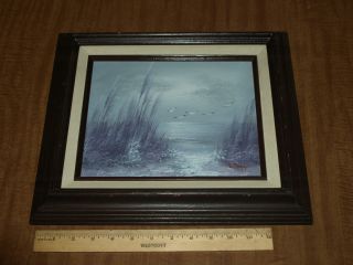 Wood Framed Oil on Canvas B Duggan Seascape 8 x 10