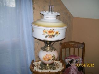 victorian large gone with the wind lamp