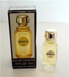 Givenchy lll Mini Perfume Eau de Toilette 1 8 oz 4 Ml