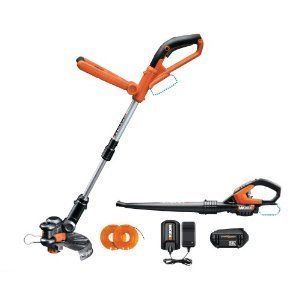 Worx WG922 Cordless 24 Volt Trimmer Edger Blower Sweeper Combo Weed