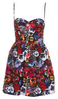 BNWT TOPSHOP Day of The Dead Dress 10 Skull Floral Corset Grunge