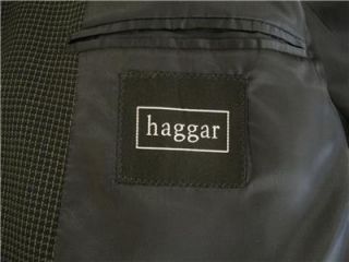 Haggar Sharp Blue Threee Button Blazer Sport Coat Suit Jacket 40R
