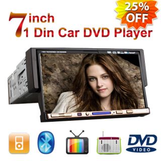Din 7 Car  DVD Player Touch FM RDS Ipod Bluetooth USA Stock