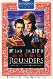 Rounders Matt Damon Edward Norton DVD New IcyDeals 786936243635