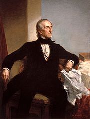 TYLER, JOHN 10th PRESIDENT ENGRAVING FROM PAINTING BY CHAPEL PRINTED