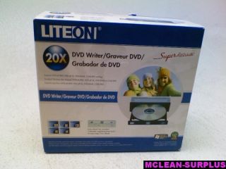 Lite on 20x DVD CD Rewritable Drive Model DH 20A4P08C New in Open Box