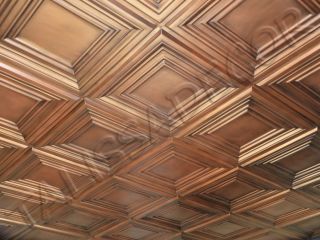  Faux Tin Ceiling Tile TD05 Aged Copper Glue Up or Drop In