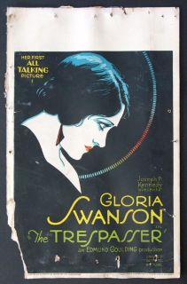 THE TRESPASSER GLORIA SWANSON FIRST TALKIE JOSEPH P. KENNEDY 1929