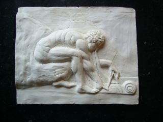 Eduardo Paolozzi cast plaster plaque inspired by William Blakes Newton
