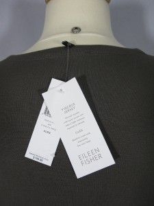Eileen Fisher $198 Viscose Jersey Scoopneck Dress Rye XL
