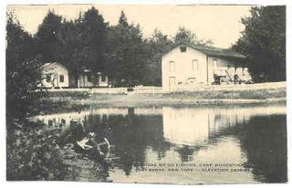 fishing camp woodstock east berne ny postcard neg