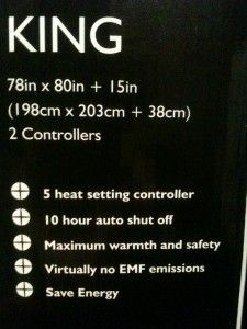 Luxury Heated Mattress Pad King Dual Controls 5 Settings Auto Off Fast