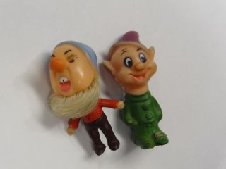 RARE Hasbro 1967 Storykins Snow White Kiddle Dwarfs Dopey Sneezy Dolls