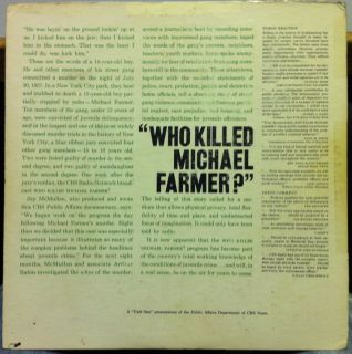 EDWARD R MURROW CBS NEWS who killed michael farmer LP VG+ 1958 Andy