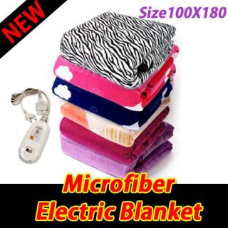 100x180 Microfiber Electric Blanket Hand Washable New Automatic
