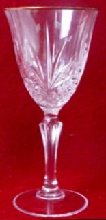 Cristal de Flandre Crystal Salzburg Gold Wine Goblet