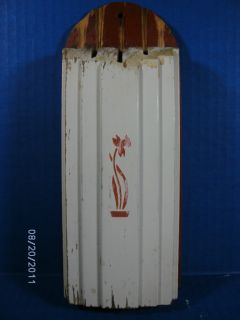  Vintage Nuway Wood Kitchen Knife Holder Red w Label