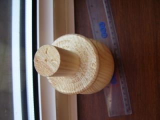 THIS IS NEW UNUSED SOFT WOOD POST FINIAL IN ROUND BALL SHAPE WITH