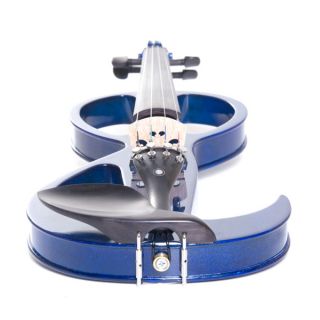 CECILIO 4/4 Electric Violin Ebony Fitted ~ Blue Style3