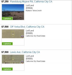 Residential Lot For Sale In Califorina City   (Kern County CA)